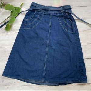 Levi’s Vintage denim wrap skirt, midi, size S